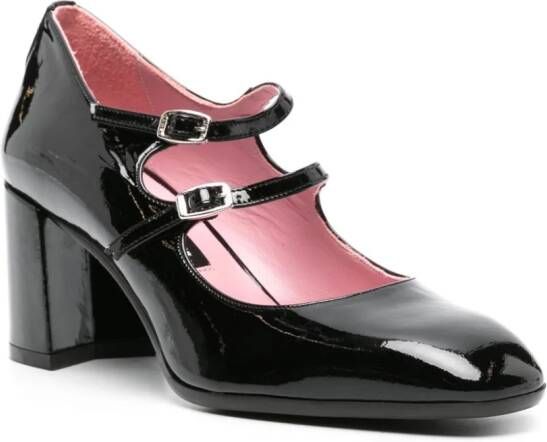 Carel Paris Mary Jane lakleren pumps Zwart