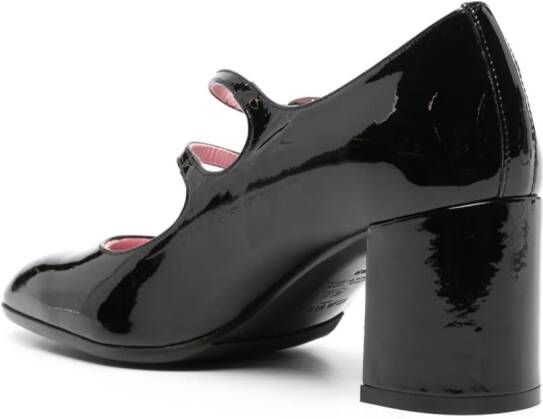 Carel Paris Mary Jane lakleren pumps Zwart