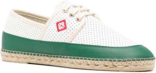 Casablanca Leren espadrilles Wit