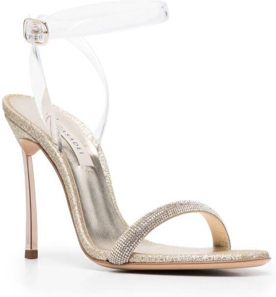 Casadei Sandalen met glitter Goud