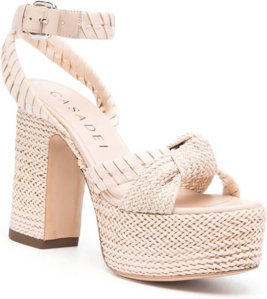 Casadei Sandalen met geknoopt detail Beige