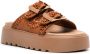 Casadei Birky Ale 40 slippers met plateauzool Bruin - Thumbnail 2