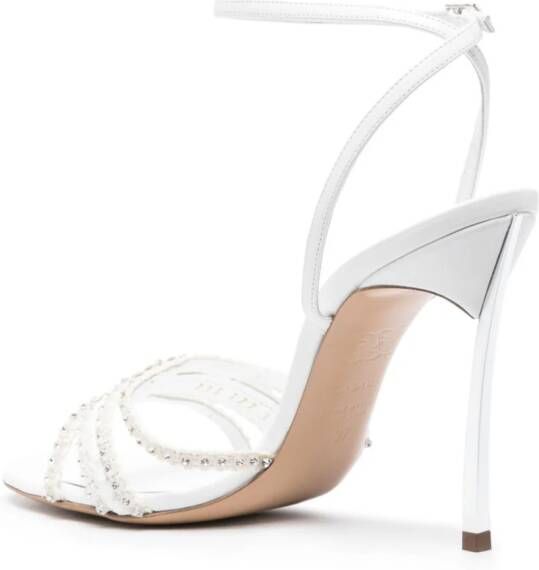 Casadei Blade Limelight leren sandalen Wit