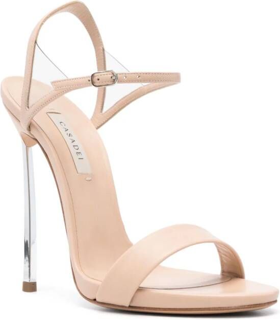 Casadei Blade V Celebrity 130 mm leren sandalen Beige