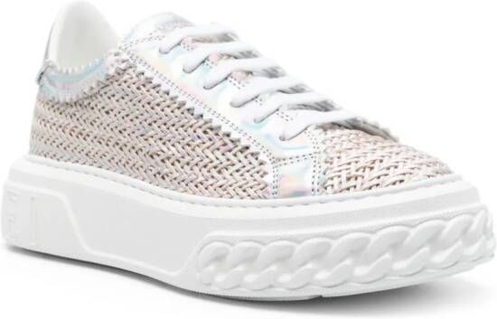 Casadei Holografische sneakers Zilver