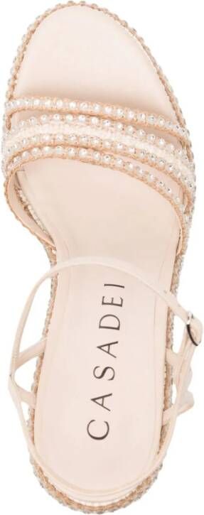 Casadei 100 mm Limelight sandalen met sleehak Roze