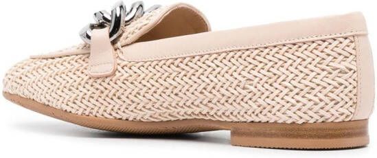 Casadei Loafers met kettingdetail Roze