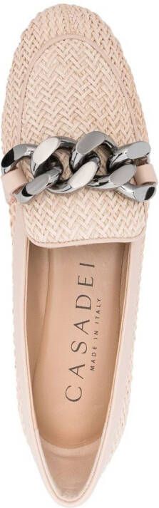 Casadei Loafers met kettingdetail Roze