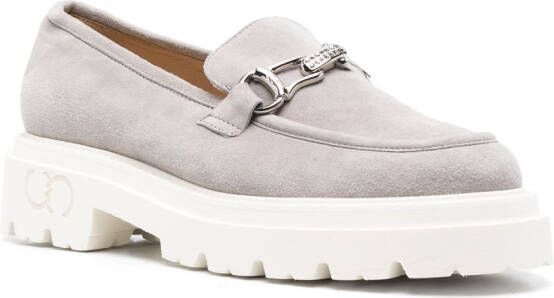 Casadei Loafers met suède Grijs