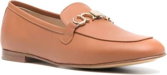 Casadei Leren loafers Bruin