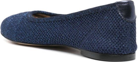 Casadei Gebreide ballerina's met lurex Blauw