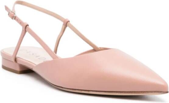 Casadei Slingback ballerina's met puntige neus Roze