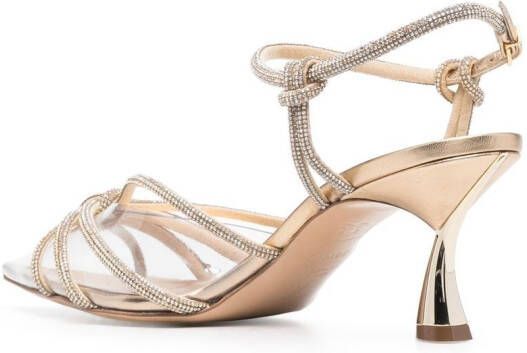 Casadei Sandalen met kristallen bandjes Goud