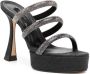 Casadei Sandalen met stras bandje Zwart - Thumbnail 2