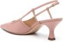 Casadei Leren slingback pumps Roze - Thumbnail 3