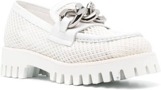 Casadei Tappeur netweb loafers Wit