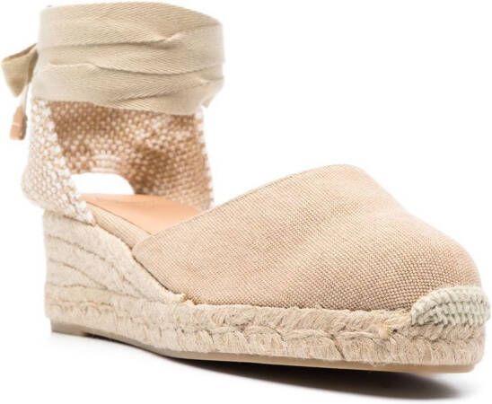 Castañer Espadrilles met sleehak Beige