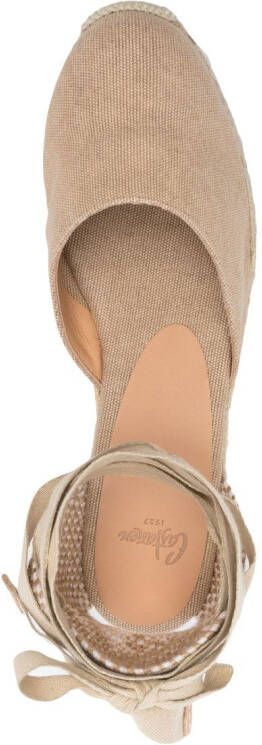 Castañer Espadrilles met sleehak Beige