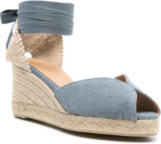 Castañer Bilina espadrilles met sleehak Blauw