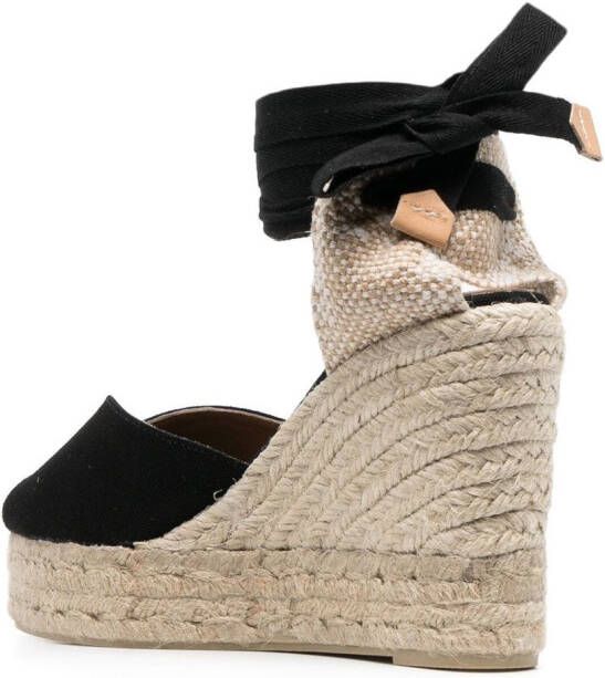 Castañer Bilina espadrilles met sleehak Zwart