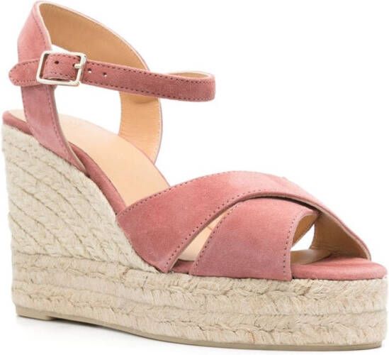 Castañer Blaudell 110mm suède espadrilles Roze