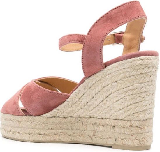 Castañer Blaudell 110mm suède espadrilles Roze