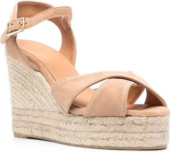 Castañer Blaudello espadrilles met sleehak Beige