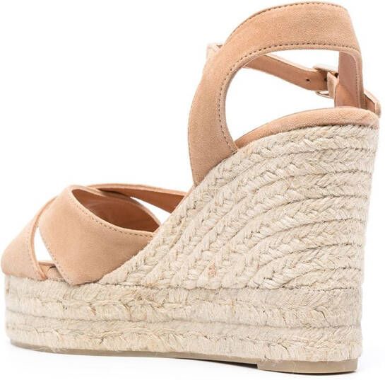 Castañer Blaudello espadrilles met sleehak Beige