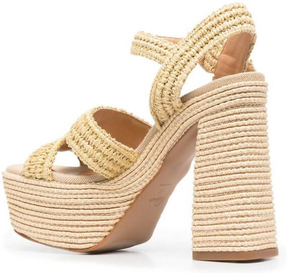 Castañer Sandalen met plateauzool Beige