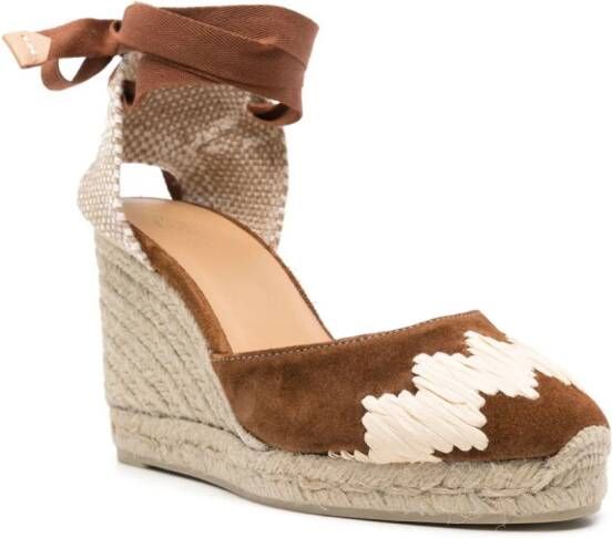 Castañer Cande espadrilles met sleehak Bruin