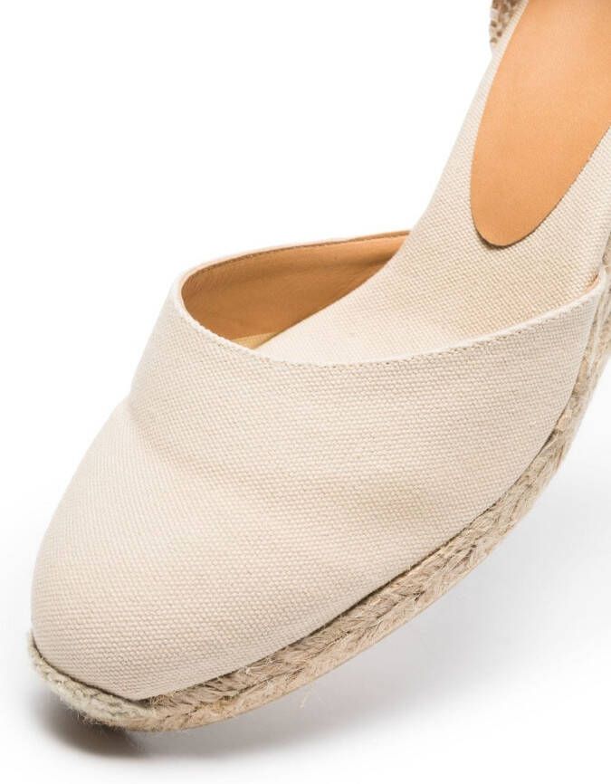 Castañer Carina espadrilles met sleehak Beige