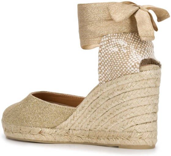 Castañer Carina espadrilles met sleehak Beige