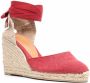 Castañer Carina espadrilles met sleehak Rood - Thumbnail 2