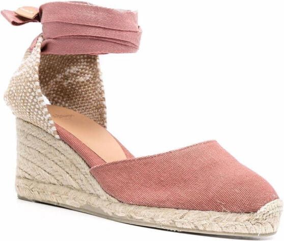 Castañer Carina espadrilles met sleehak Roze