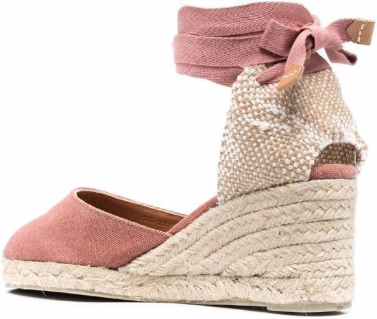 Castañer Carina espadrilles met sleehak Roze