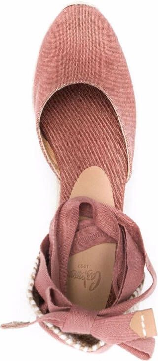 Castañer Carina espadrilles met sleehak Roze