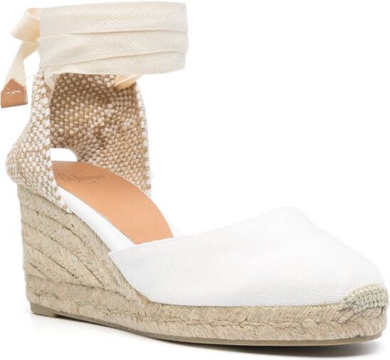 Castañer Carina espadrilles met sleehak Wit