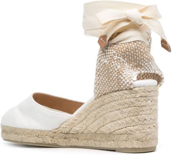 Castañer Carina espadrilles met sleehak Wit