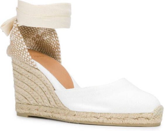 Castañer Carina espadrilles met sleehak Wit