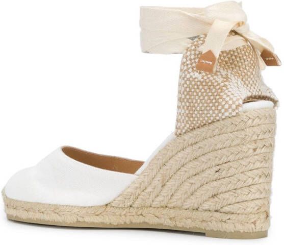 Castañer Carina espadrilles met sleehak Wit