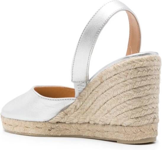 Castañer Carissa 95 mm espadrilles Zilver