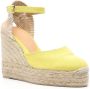 Castañer Carol 110 espadrilles van raffia Geel - Thumbnail 2