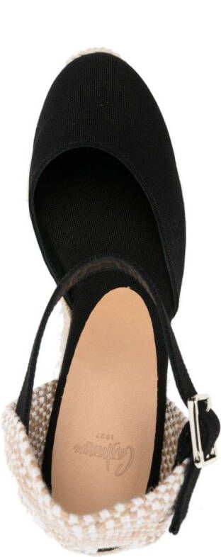 Castañer Carol 70mm espadrilles Zwart