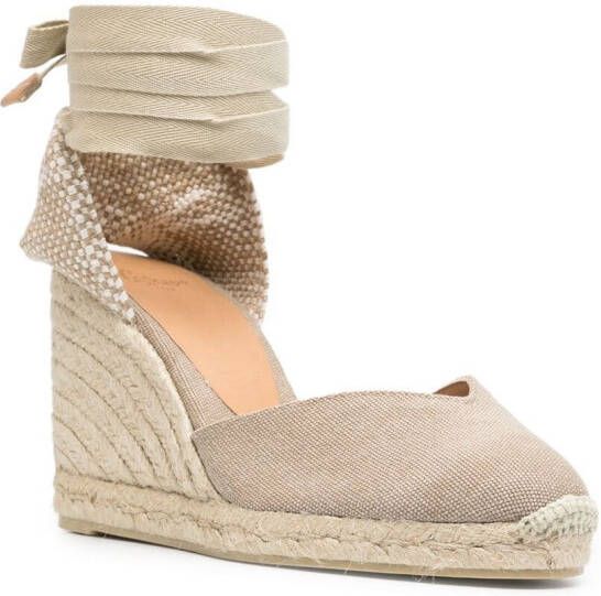 Castañer Chiara espadrilles met sleehak Beige