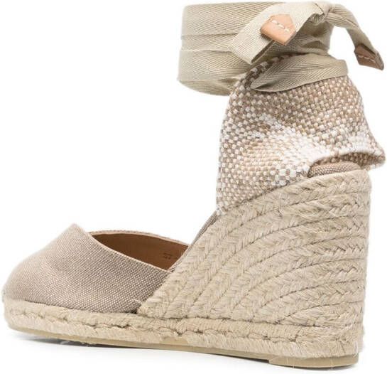 Castañer Chiara espadrilles met sleehak Beige