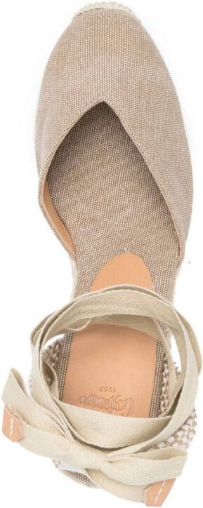 Castañer Chiara espadrilles met sleehak Beige