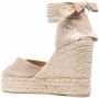 Castañer Chiara espadrilles met sleehak Beige - Thumbnail 3