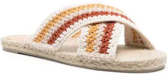 Castañer Espadrilles met gekruist bandje Beige