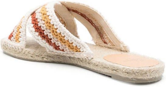 Castañer Espadrilles met gekruist bandje Beige