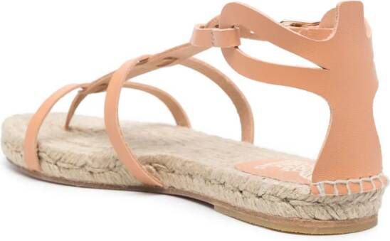 Castañer Delos leren espadrilles Beige